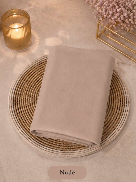 Nude Color shade liquid chiffon hijab