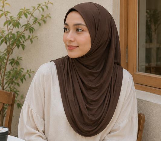 Chocolate Premium Jersey Hijab