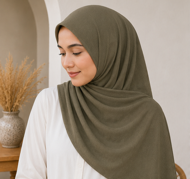 Dark Olive Premium Modal Cotton Hijab