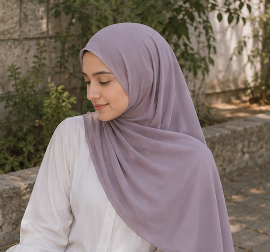 Dusty Lilac Liquid Chiffon Hijab