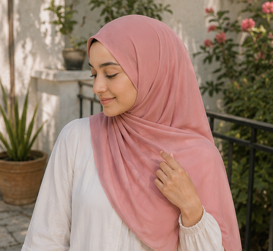 Rose Pink Liquid Chiffon Hijab