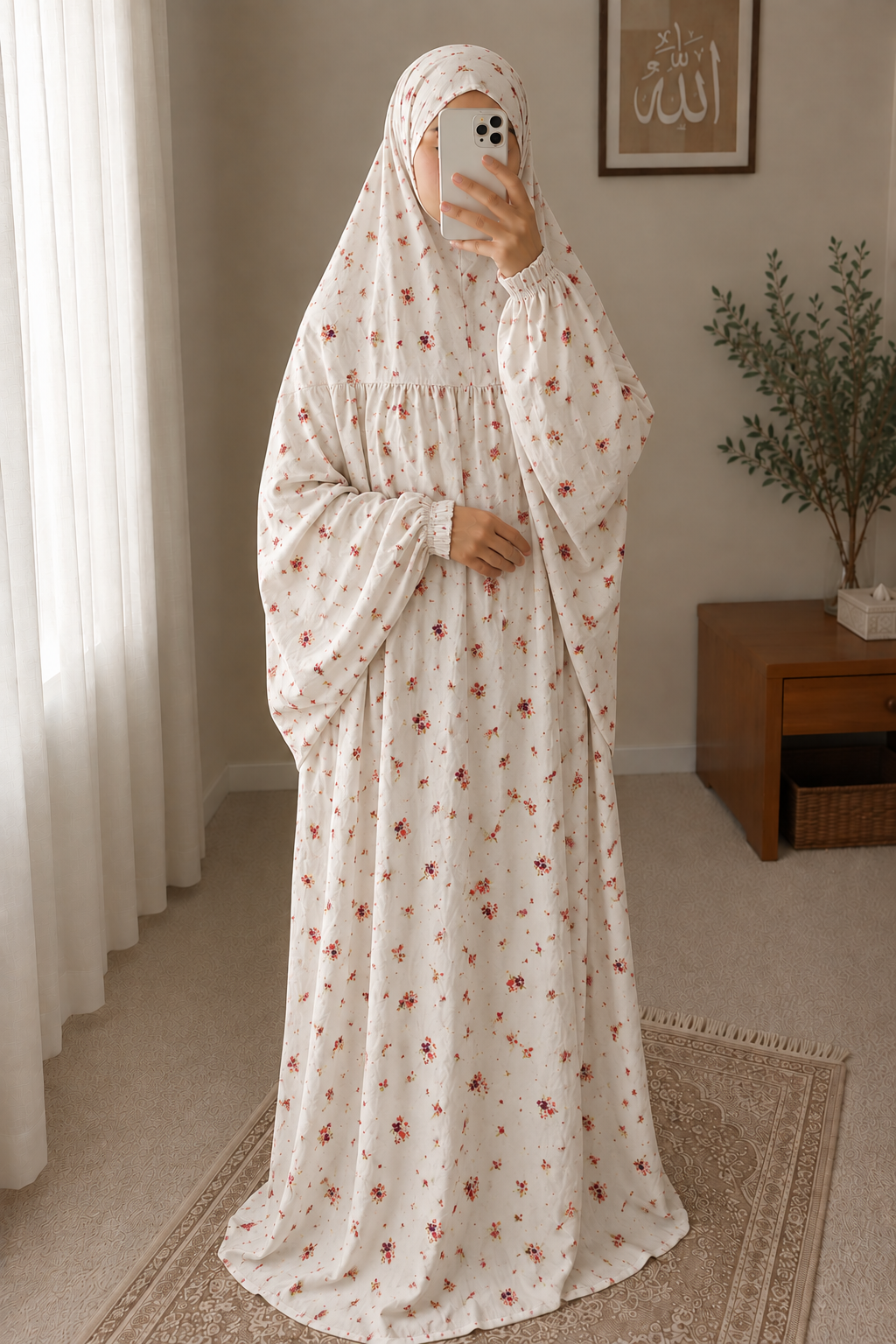 Red Floral Prayer Dress