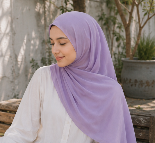 Lilac Liquid Chiffon Hijab
