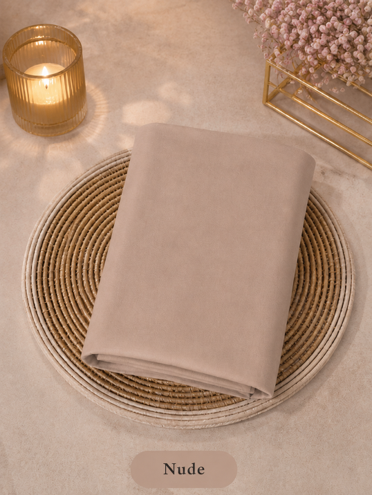 Nude Color shade liquid chiffon hijab