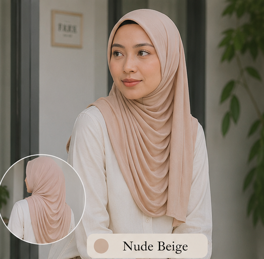 Nude Beige Premium Jersey Hijab