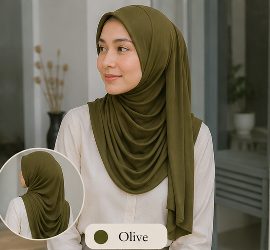 Olive Premium Jersey Hijab