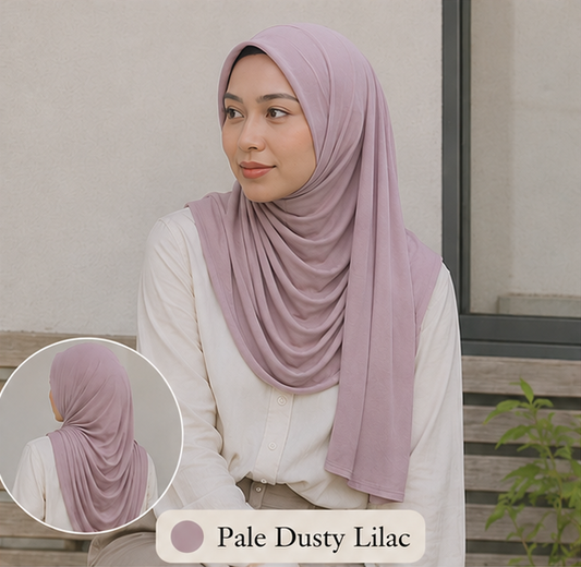 Pale Dusty Lilac Premium Jersey Hijab
