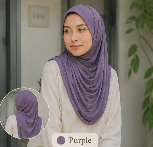 Purple Premium Jersey Hijab