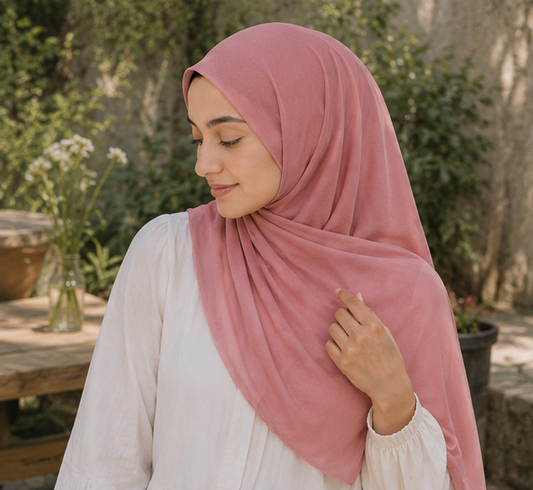 Dusty Pink Liquid Chiffon Hijab