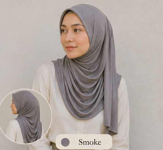 Smoke Premium Jersey Hijab