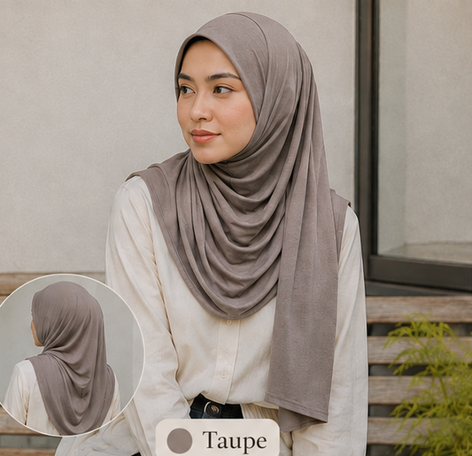 Taupe Premium Jersey Hijab